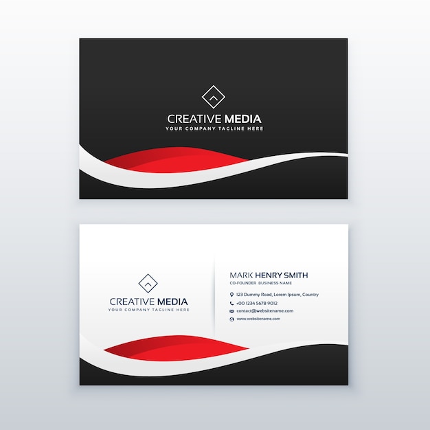 creative dark business card design