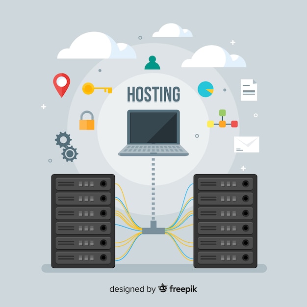 Concetto di hosting di dati creativi