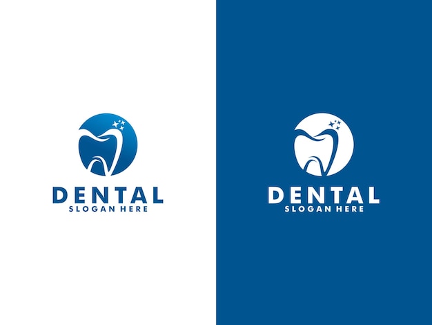 Creative dental clinic logo vector Abstract dental symbol icon with modern design style