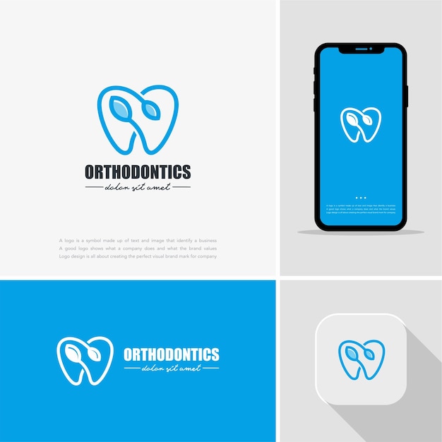 Дизайн логотипа Creative Dental and Orthodontic Natural Concept