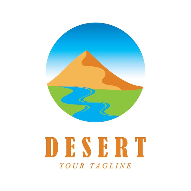 Creative desert logo with slogan template