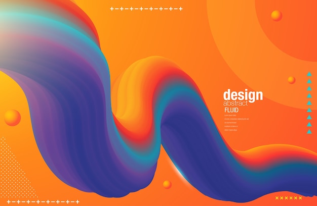 Forma di flusso di design creativo 3d