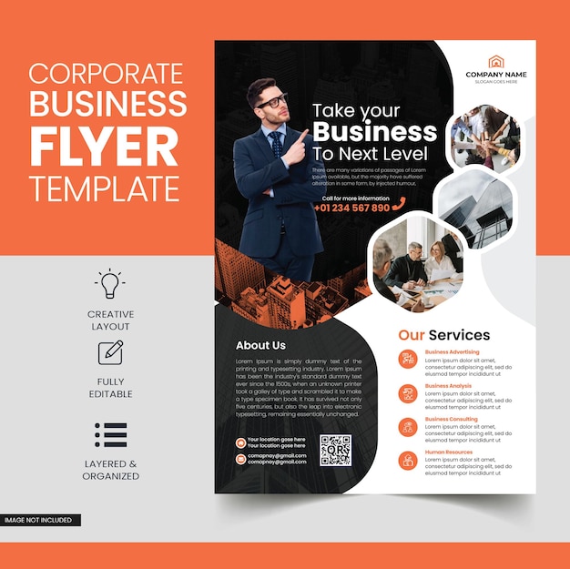 Vector creative design agency flyers