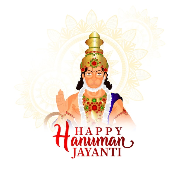 Creative design concept of hanuman jayanti illustration