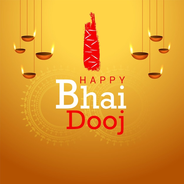 Creative design concept of happy bhai dooj