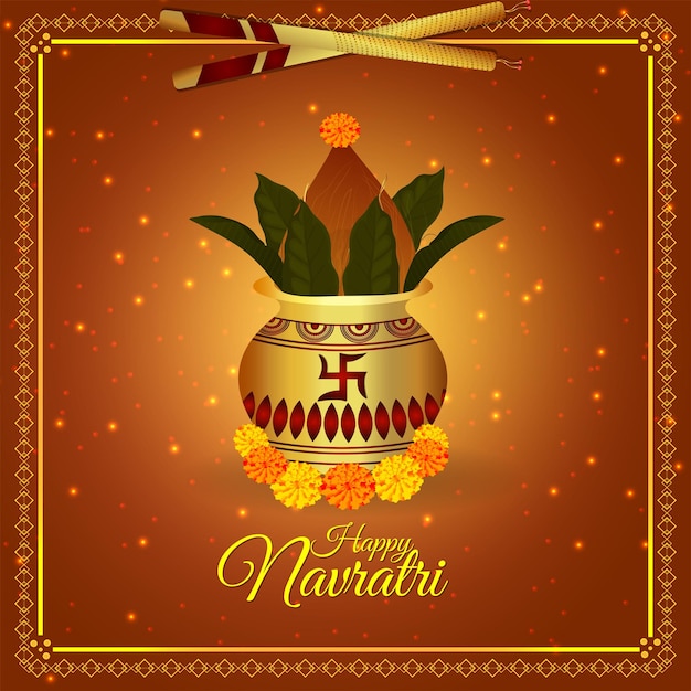 Concetto di design creativo di felice navratri