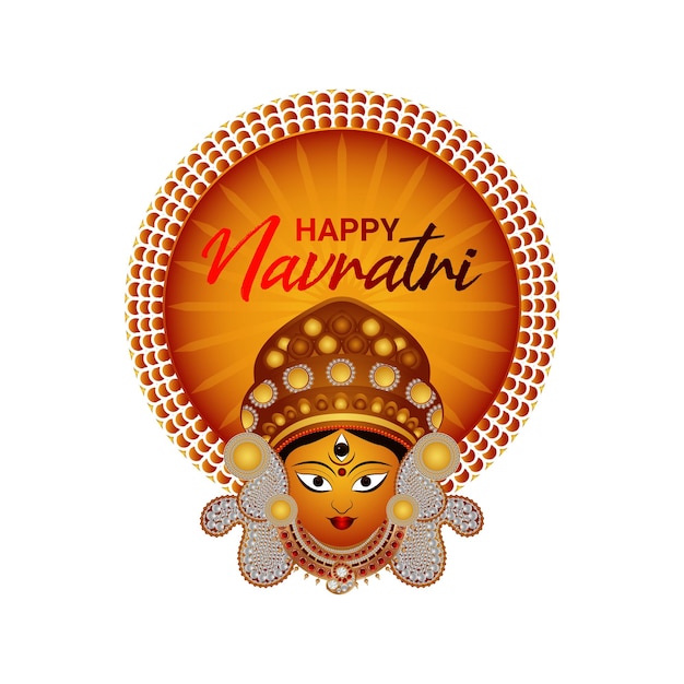 Vector creative design concept happy navratri