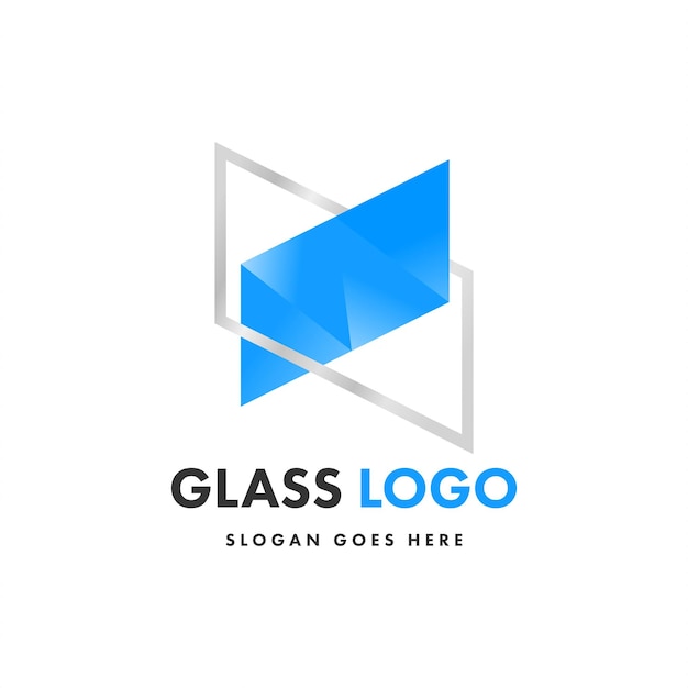 Modello di logo in vetro di design creativo