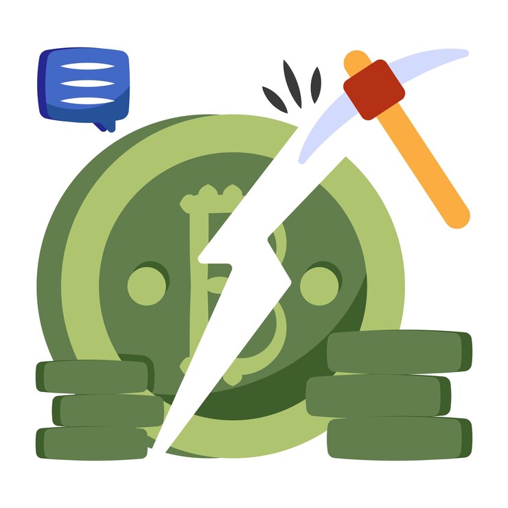 Vector クリエイティブデザイン アイコン ビットコインクラッシュ