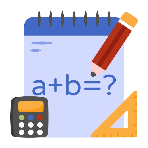 A creative design icon of math class