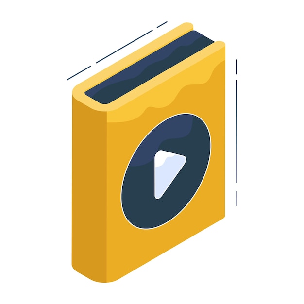 Vector creative design icon of video book