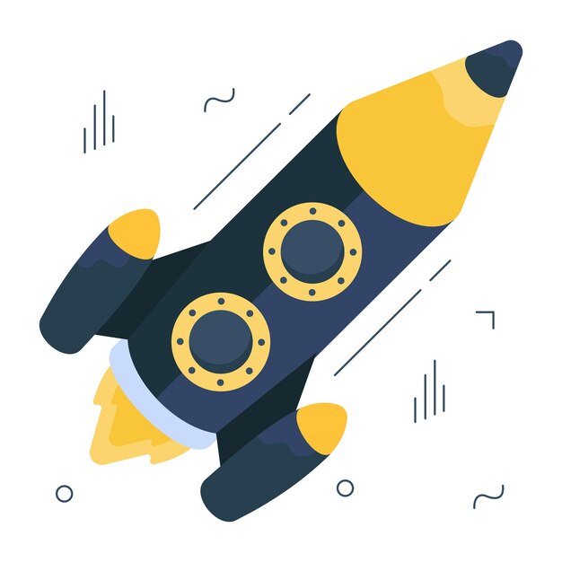 Vector creative design icon of writing launch