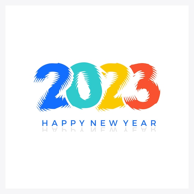 Creative design logo of 2023 new year