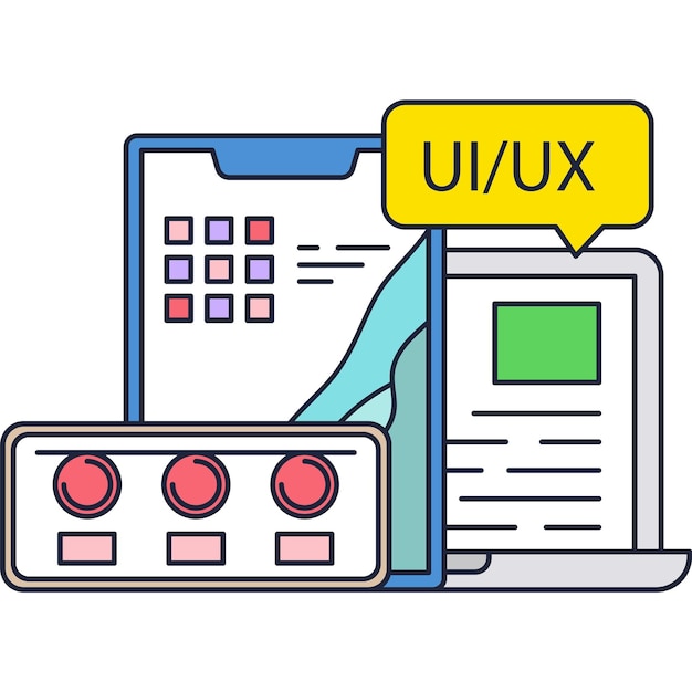 Creative design ui ux app tool vector icon Graphic visual editor application software Training course creation art studio or program interface logo