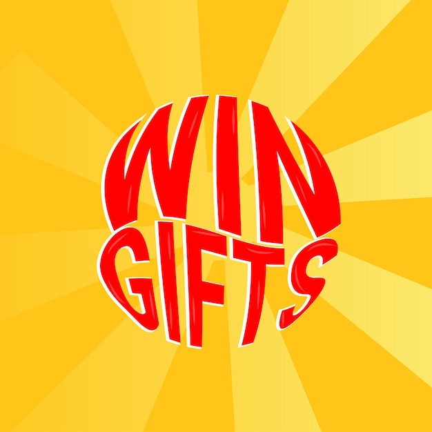 Creative design win gift art stock