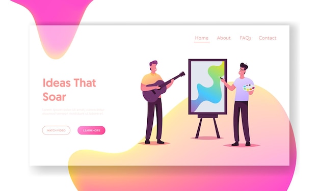 Creative development landing page template.