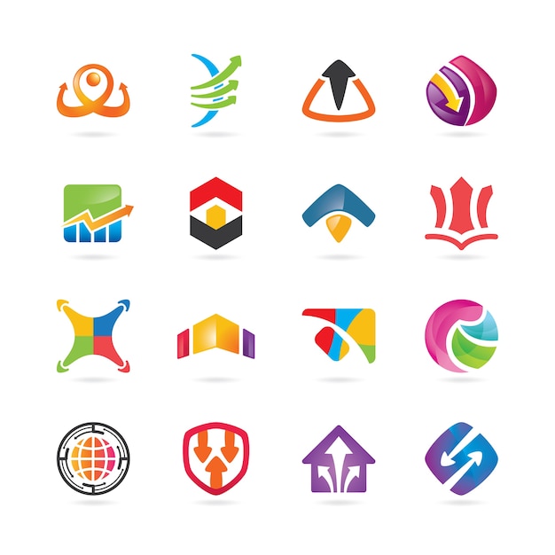 Creative digital abstract logos