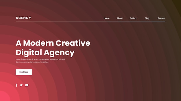 Vector creative digital agency landing page