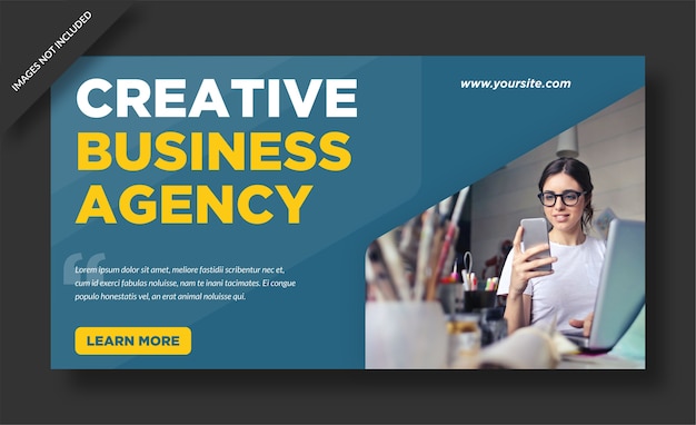 Creative digital marketing agency banner template