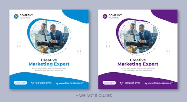 Creative digital marketing agency and corporate business flyer instagram social media post banner