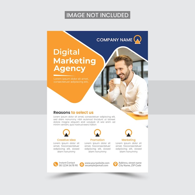 creative digital marketing agency flyer design business flyer template premium vector
