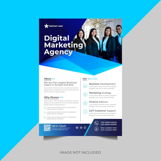 Creative digital marketing agency flyer