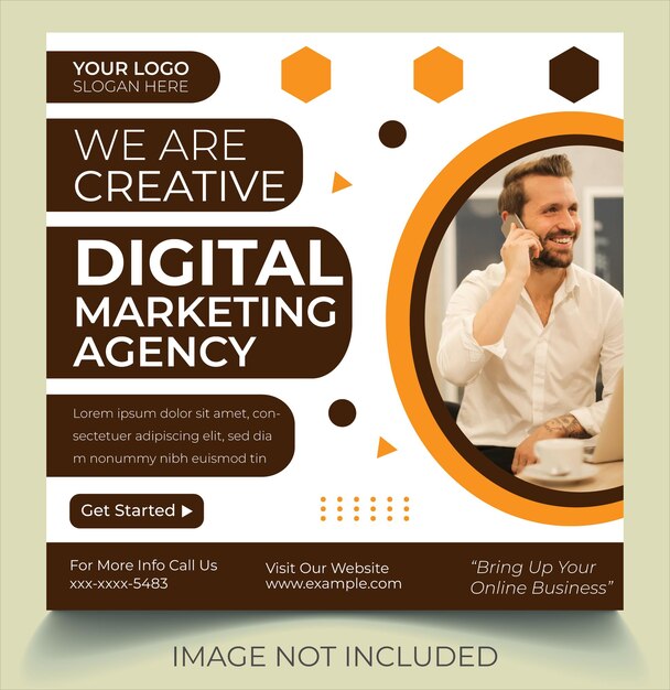 Vettore creative digital marketing agency post banner design