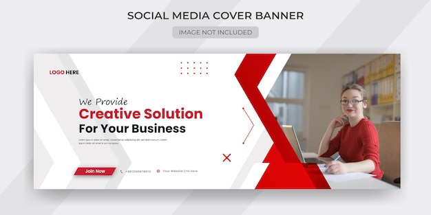 Creative digital marketing agency webinar social media post facebook cover web banner template