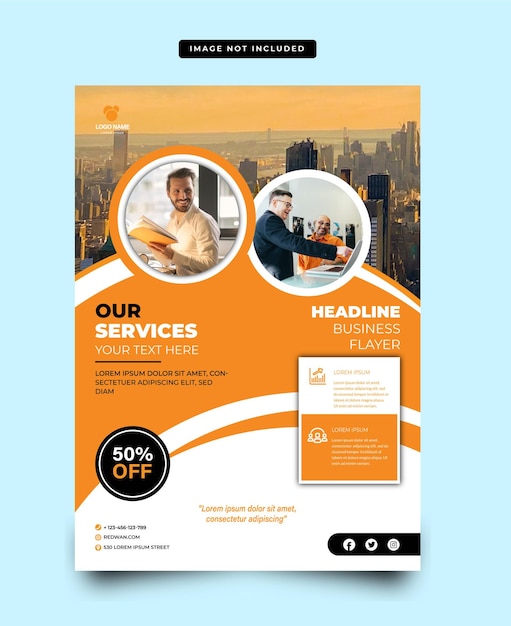 Creative digital marketing and corporate flyer design template