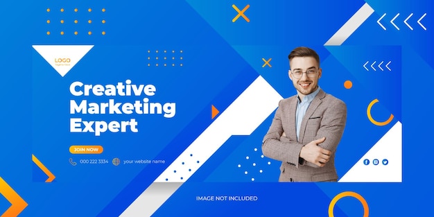 Vettore marketing digitale creativo facebook copertina banner banner web modello post sui social media