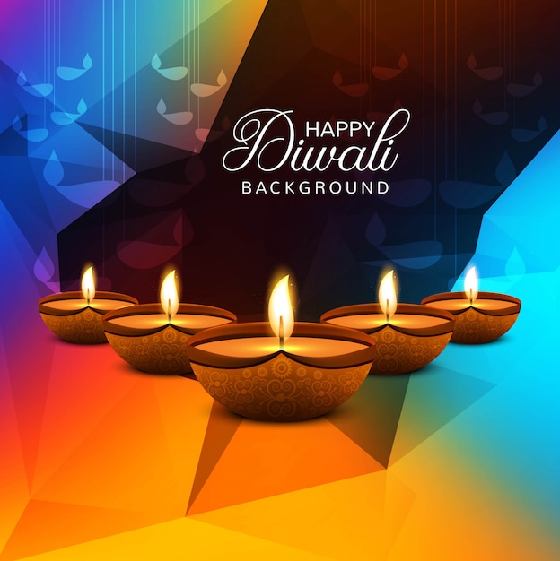 Fondo decorativo del modello di festival creativo di diwali