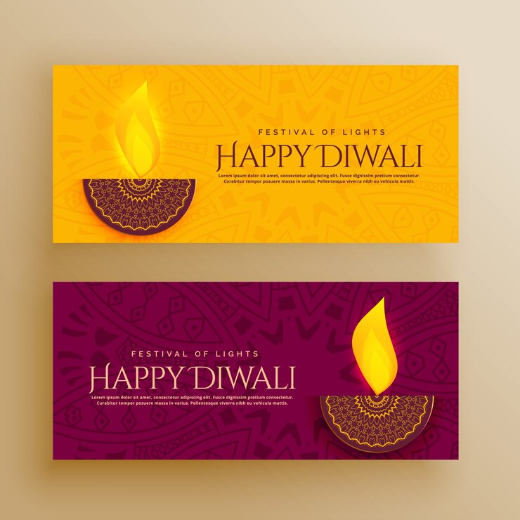 Vector creative diya diya vector banners background