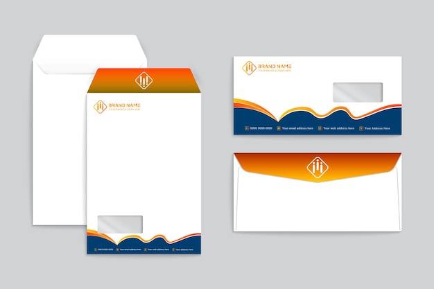 Creative double sided envelope template