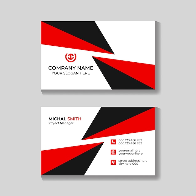 Creative doublesided business card template