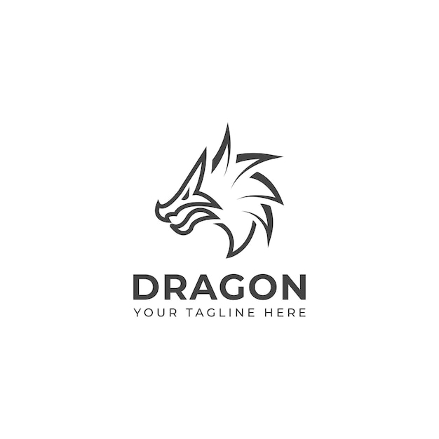 크리에이티브 드래곤 로고 터 디자인