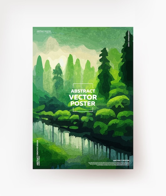 Vector creative drawing of the forest. for posters, banners, booklets, leaflets, etc.