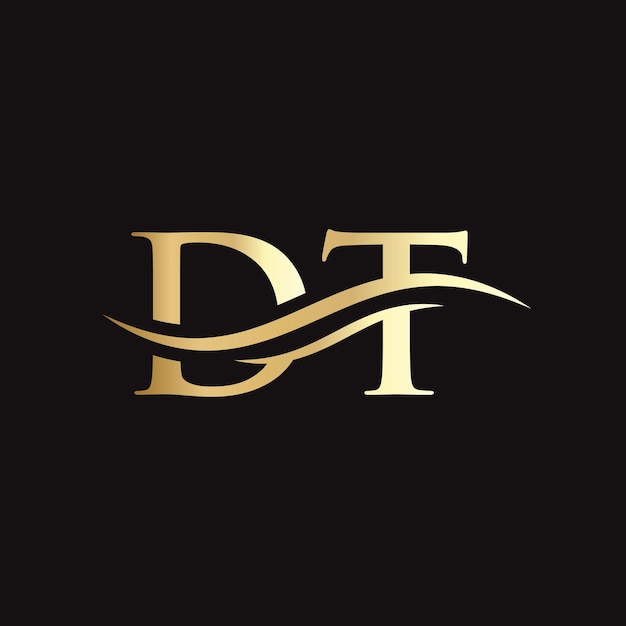 Creative dt letter with luxury concept modern dt logo design for business and company identity