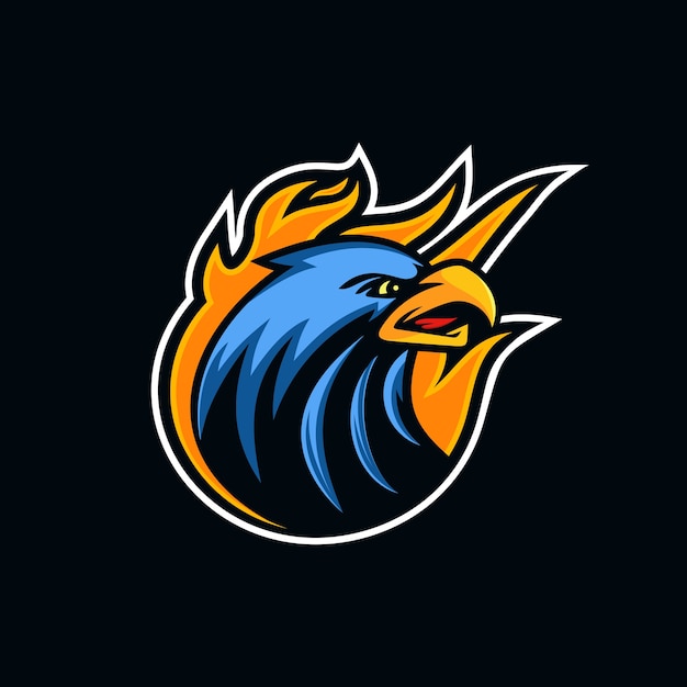 Logo mascotte testa di aquila creativa