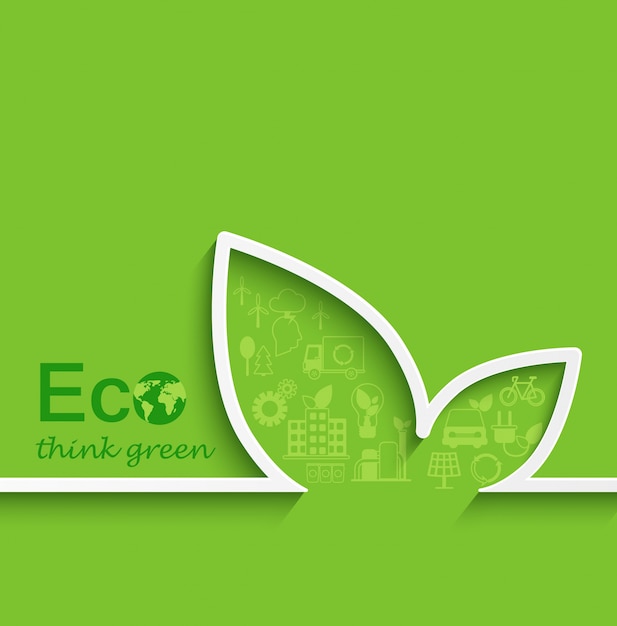 Vector creative eco concept design.