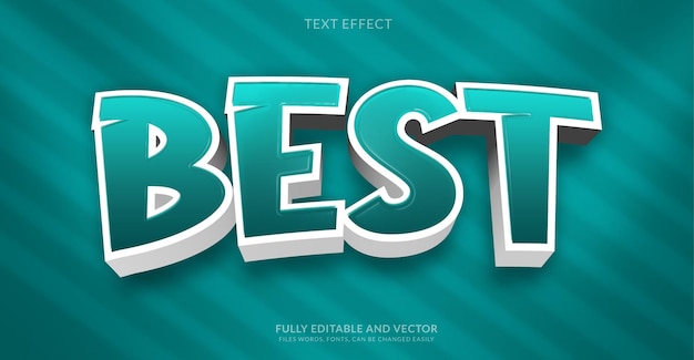 Creative editable bold text effect