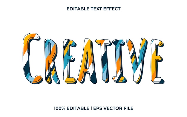 Vector creative editable text effect, modern lettering typography font style, colorful 3d text for tittle