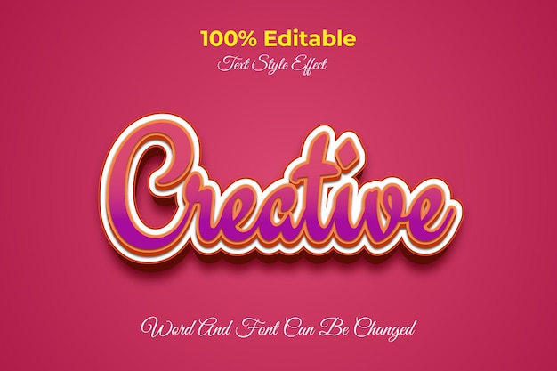 Creative editable text effect template