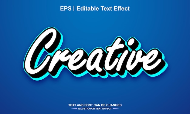 Creative editable text effect