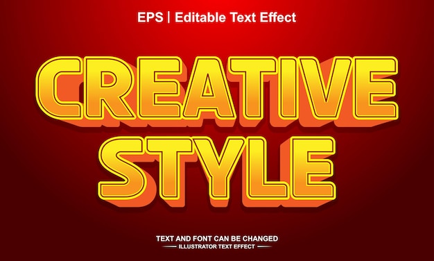 Creative editable text effect