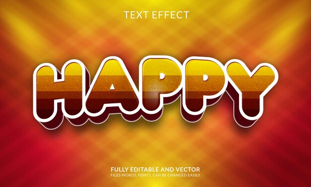 Creative editable text effect