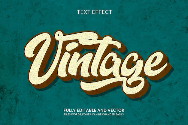 Vector creative editable text effect