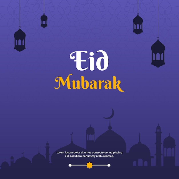 Vector creative eid mubarak poster design