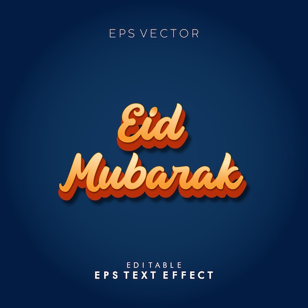 Creative eid mubarak text effect