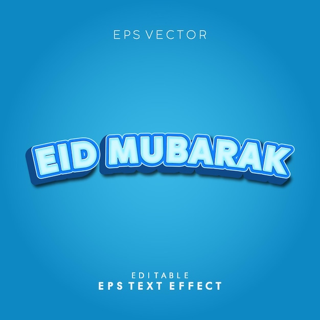 Creative eid mubarak text effect