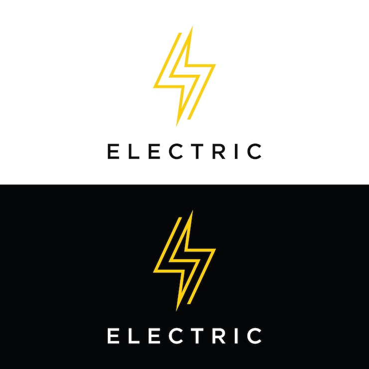 Vector creative electric or natural energy flash or lightning logo templatecreativethunderbolt symbollogo for electricity business and company